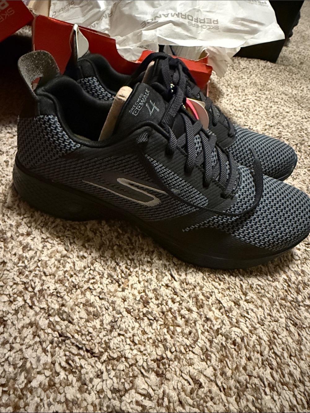 Skechers Women’s Black and Gray Athletic Mesh Sneakers